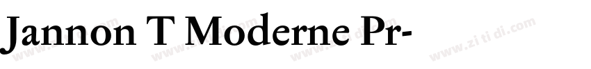 Jannon T Moderne Pr字体转换